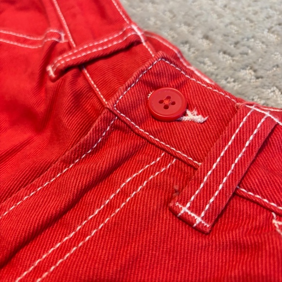 Divided H&M Red Utility Cargo Pants | Straight Leg - Picture 3 of 5